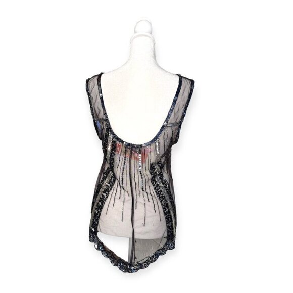 Glamorous Sheer Sequin Tank Top - New With Tags - Picture 2 of 3